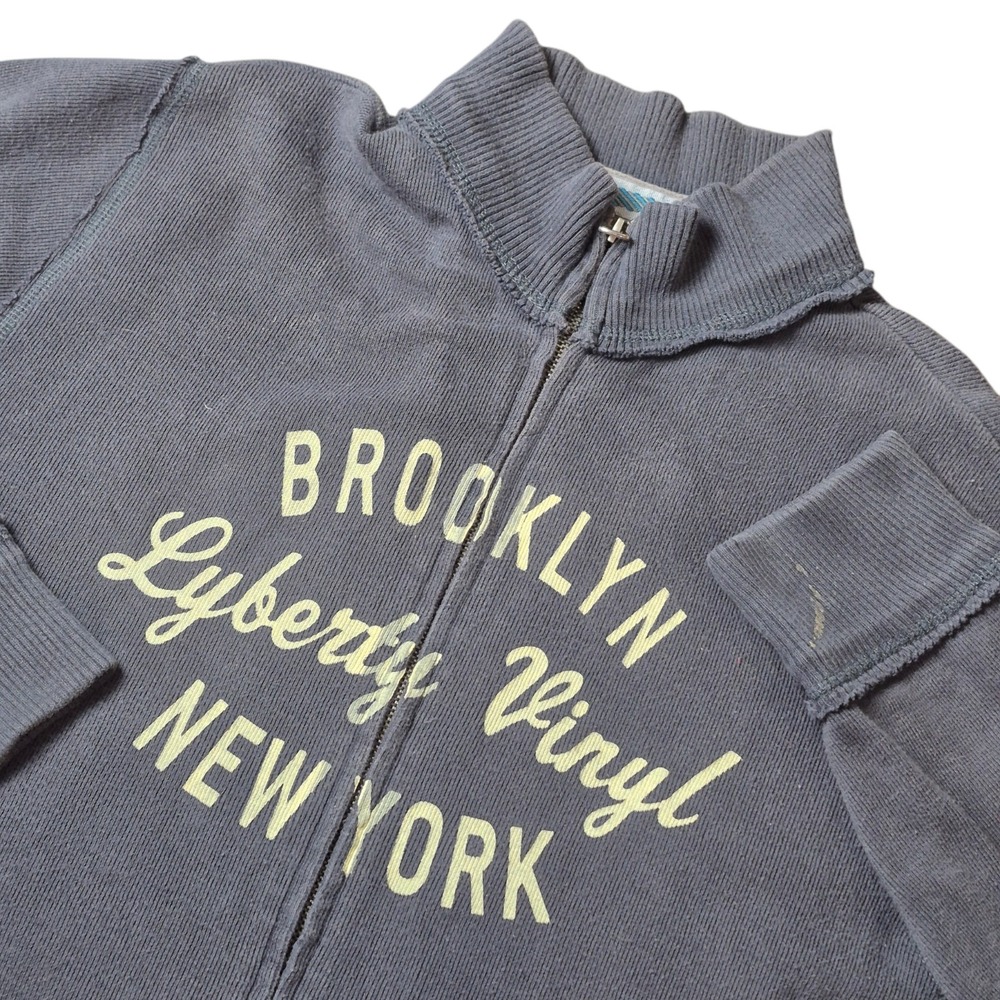 VTG Fossil Men's L Brooklyn NY Graphic Full Zip Sweatshirt‎ Y2K Streetwear